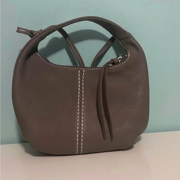 Roots Tan Hobo Bag with Curved Handle and Contrast Stitching - Picture 2 of 7